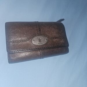 Fossil Dark Brown Vintage Leather Wallet